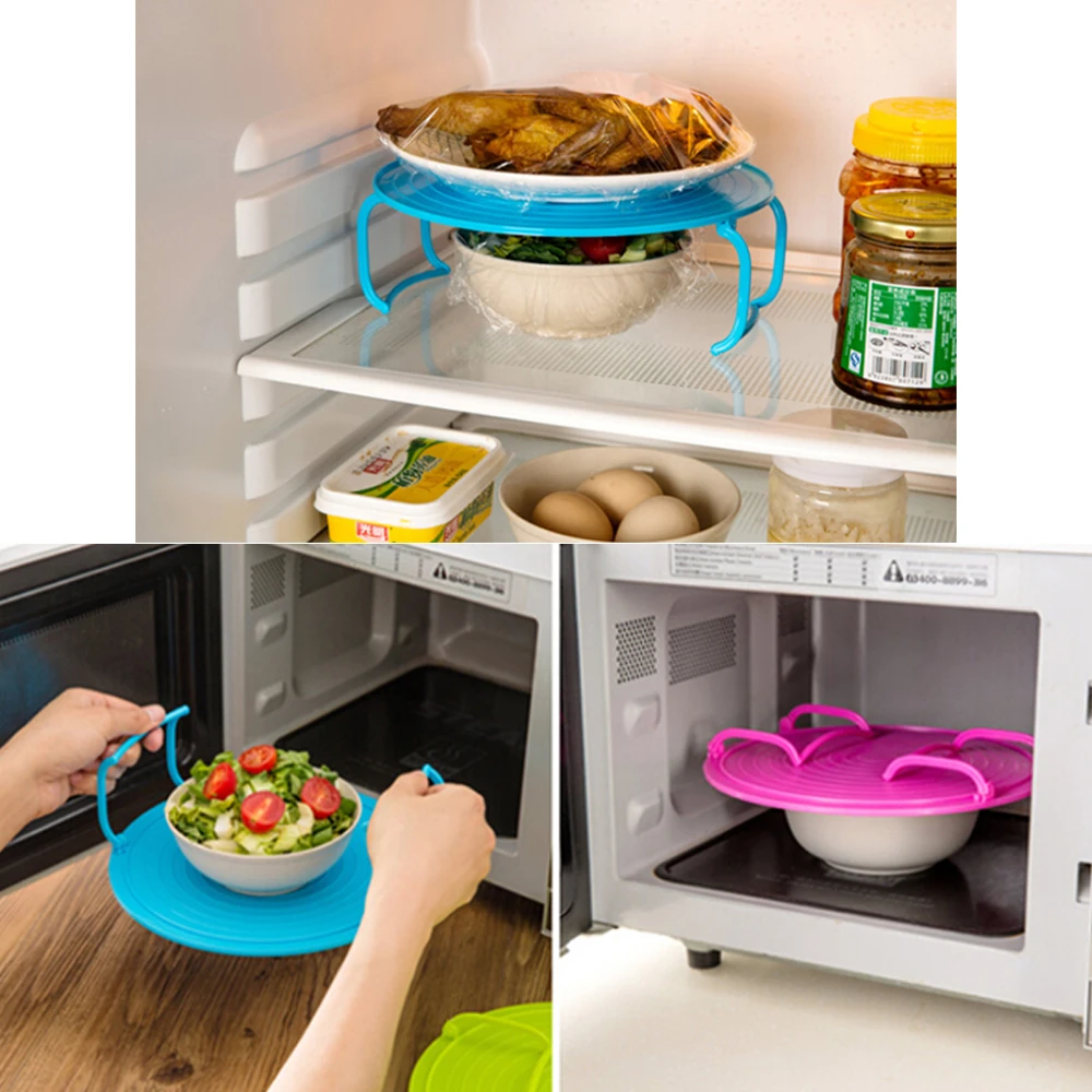Подставка под лотки для микроволновой печи 3 цвета поднос разогрева еды