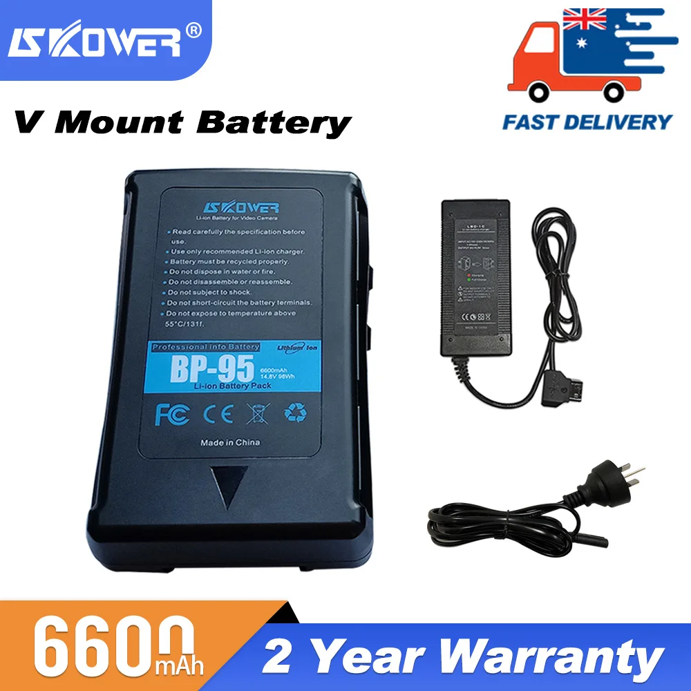 Аккумулятор для видеокамеры SKOWER V mount батарея с v-образным креплением 14 8 в/6600 мА · ч