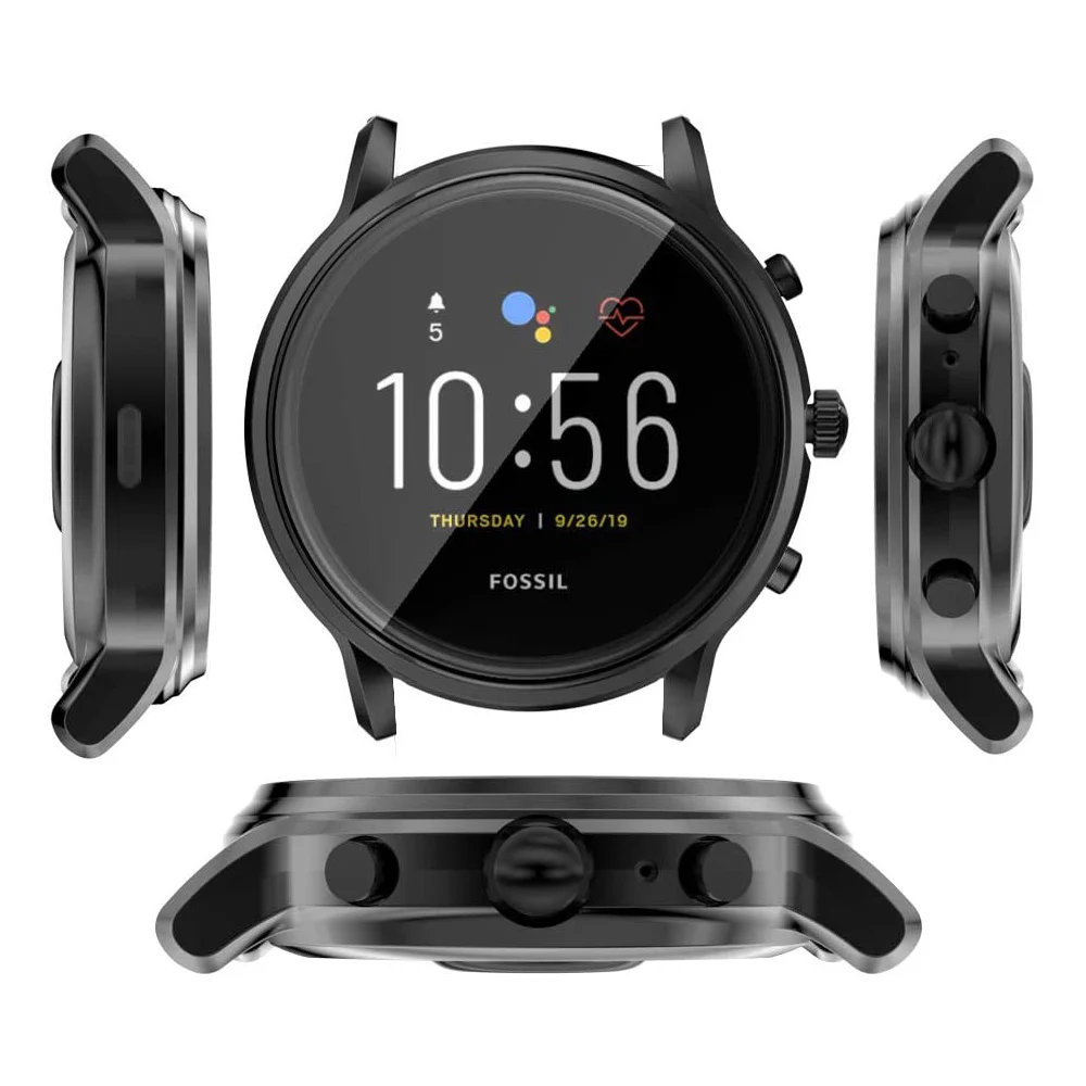 

Screen Protector Case for Fossil Gen 5 Carlyle Soft TPU Bumper Frame Slim Protective Cover for Fossil Gen 5 Carlyle Smartwatch