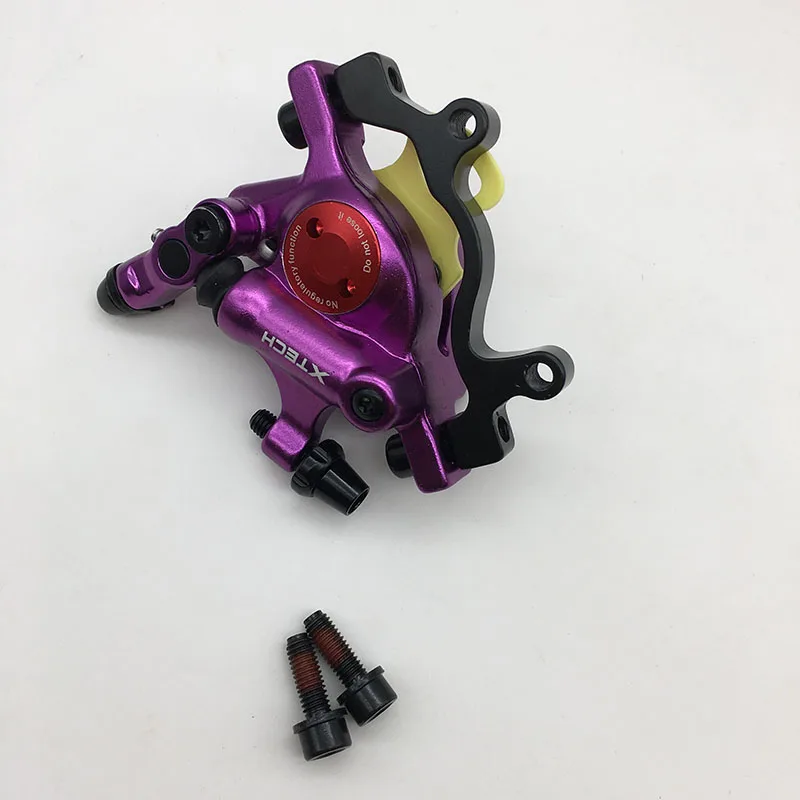 purple rear n rotor Zoom HB-100 MTB велосипед тормоза HB100 велосипед электрический велосипед тормоза суппорт с роторами части велосипеда гидравлический поршень двухсторонний тормоз - Цвет: purple rear n rotor