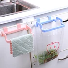 Полка для кухонного шкафа, пластиковая, держатель для мусорного мешка, подвесная полка для хранения вещей