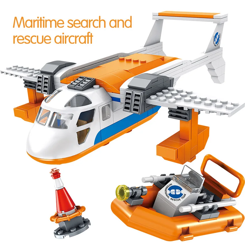 City Airport Series Building block set creator cargo plane light helicopter rescue aircraft educational Brick Toys for children | Игрушки и