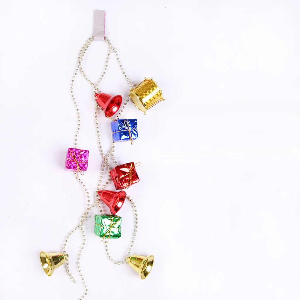 Merry Christmas Decoration for Home 2020 Santa Claus Snowman Chain Tree Decor Bell Candy Pendant Xmas Ornaments | Дом и сад