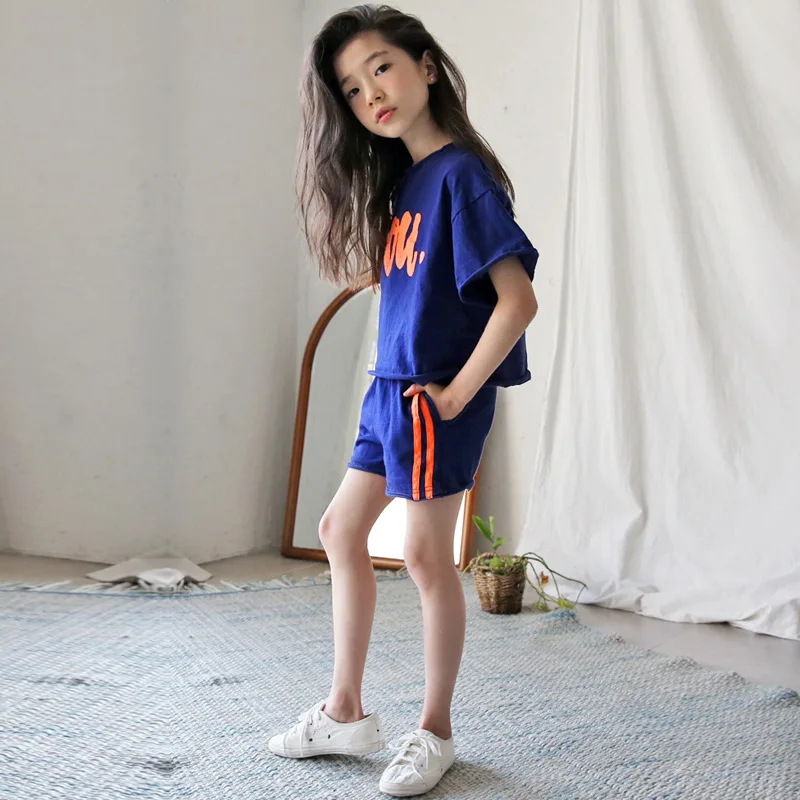 Новинка 2021 года летний комплект для малышей Детский костюм Одежда девочек