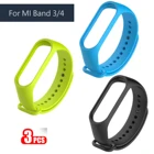 Ремешок силиконовый для Xiaomi Mi Band 4 3, сменный Браслет для Mi Band 3 Mi band 4, аксессуары для наручных часов