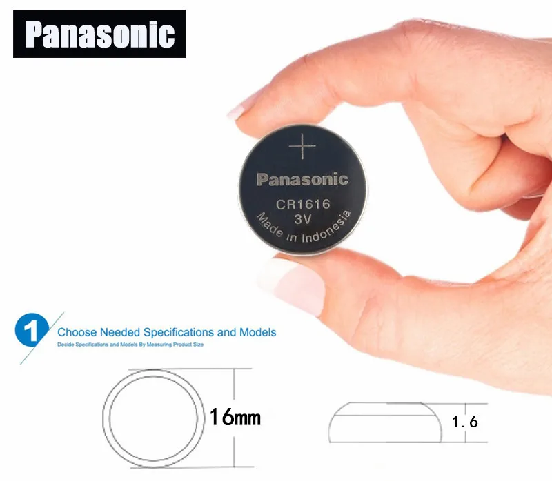 Кнопочные батарейки CR1616 Panasonic 100% оригинальные Литиевые Батарейки cr 1616 3 В DL1616 ECR1616