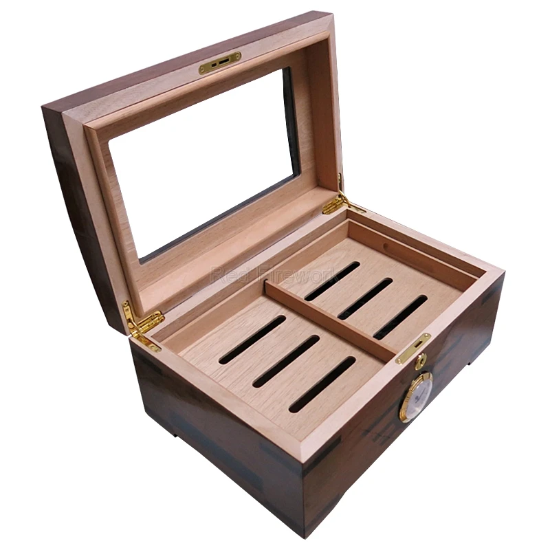 Фото COHIBA Cedar Wood стеклянный дисплей чехол для сигар Humidor деревянная коробка хранения COHIBA Cedar Wood стеклянный дисплей чехол для сигар Humidor деревянная коробка хранения