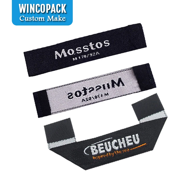 Логотип бренда на заказ аксессуары для одежды хлопчатобумажная ткань печатная