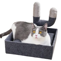 cat climbing chimney frame cactus square nest landslide small round bed sisal short pile particle board resistant to scratch
