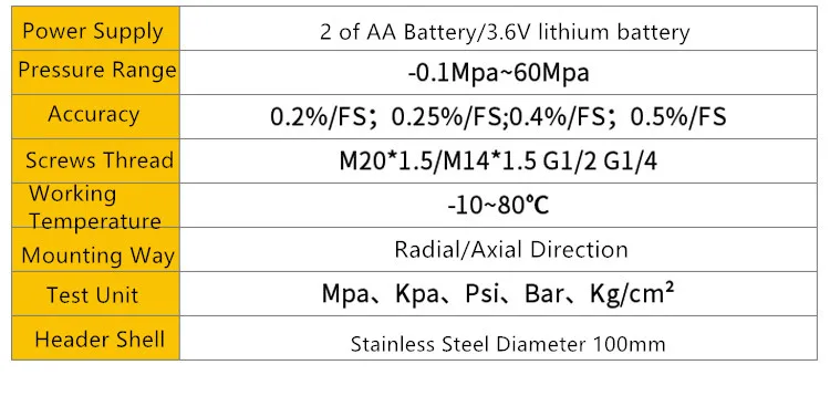 100mm 0.4 Precision Accuracy Stainless Steel Intelligent Digital Display Pressure Gauge Seismic Precision Water Pressure