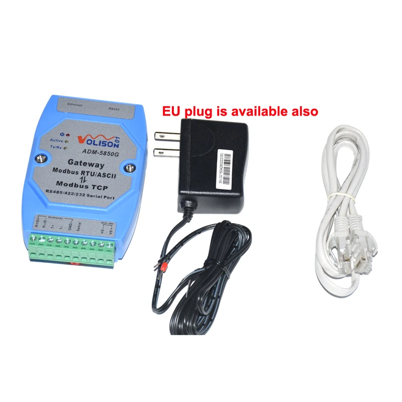 ADM 5850G промышленный Шлюз Modbus сервер TCP к MODBUS RTU/ASCII с RS485/422/232 и Ethernet порт sup