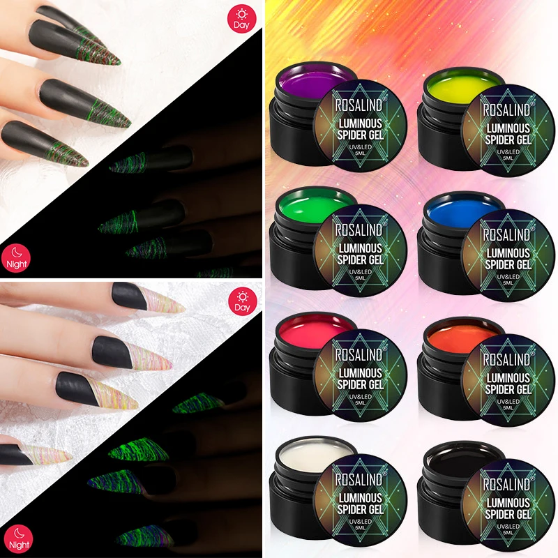 DIY Nail Art Beauty Varnish Painting New Nail Spider Gel Luminous Effect Draw Line UV LED Nail Polish For Manicure Silk Spider