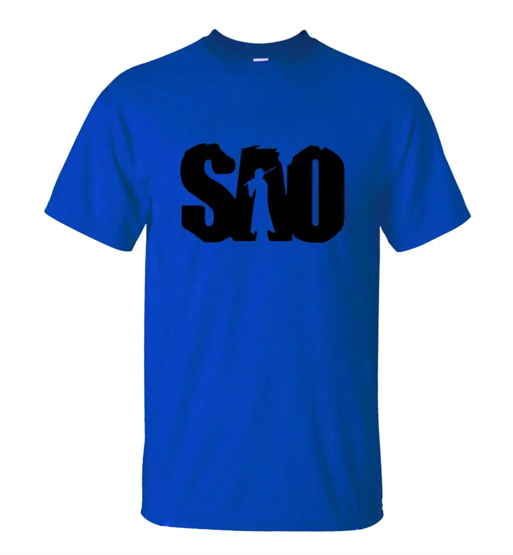 Футболка аниме меч искусство онлайн короткий рукав хлопок SAO печать Летняя