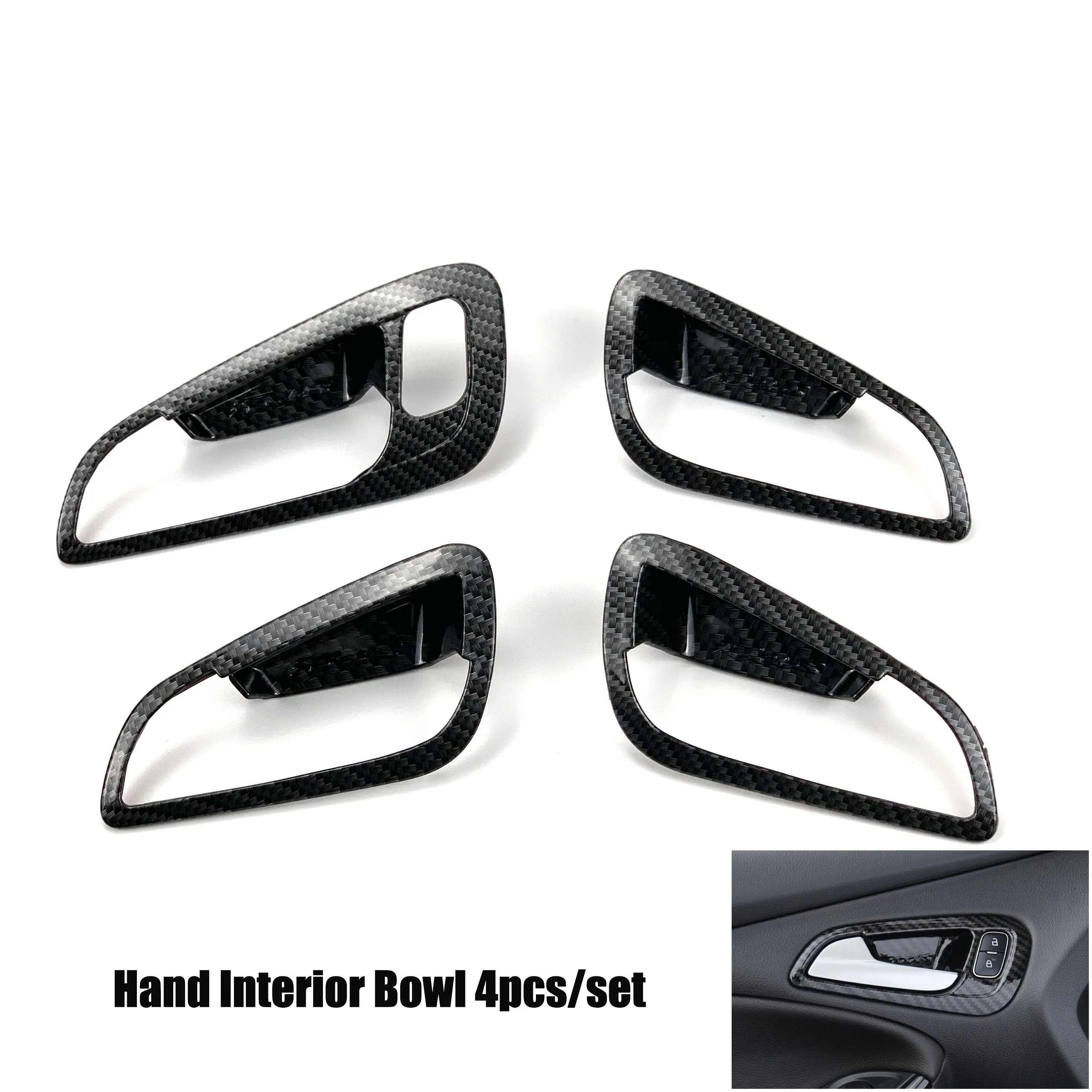 Handle panel trim Автомобильный-Стайлинг Шестерня панель держатель чашки дверная ручка рулевое колесо вентиляционное отверстие декоративный чехол для Ford Focus 3 mk3 - Название цвета: Handle panel trim