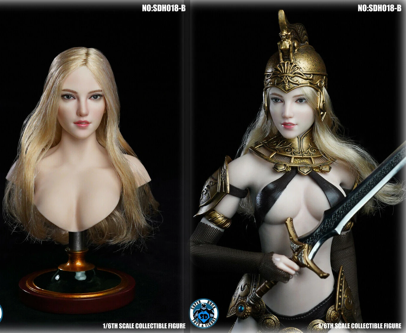 

Супер утка 1/6 SDH018 Красивая бледная кожа девушка голова Лепка женские длинные светлые волосы для 12 дюймов бледный тело TBLeague