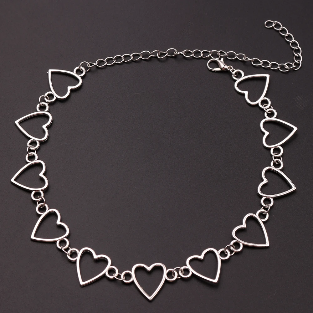 Love Necklace Модное ожерелье s для женщин в форме сердца цепочка колючая проволока ожерелье Креативные аксессуары чокер колье Femme Boho ювелирные изделия - Окраска металла: Love Necklace