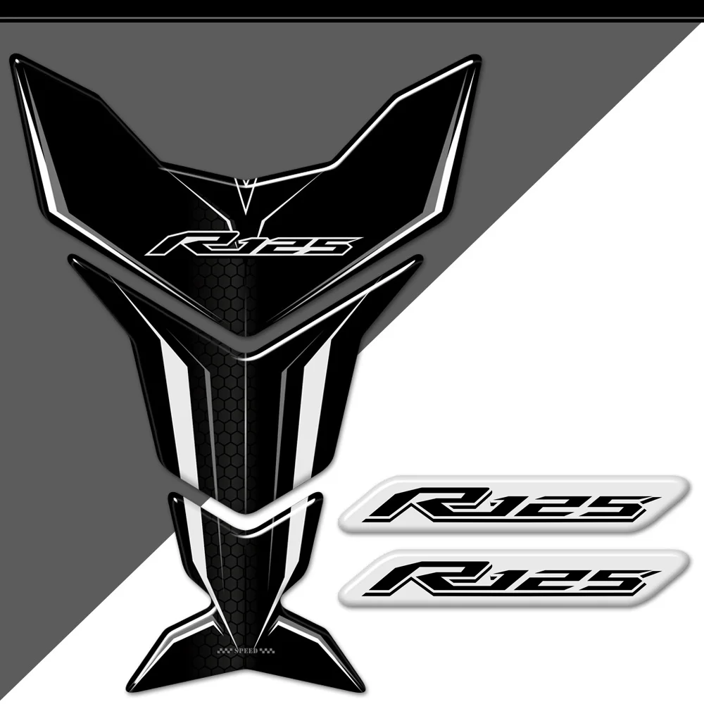 

For Yamaha YZF R125 R 125 Tank Pad Protector Decal Stickers Emblem Badge Logo TankPad Motorcycle