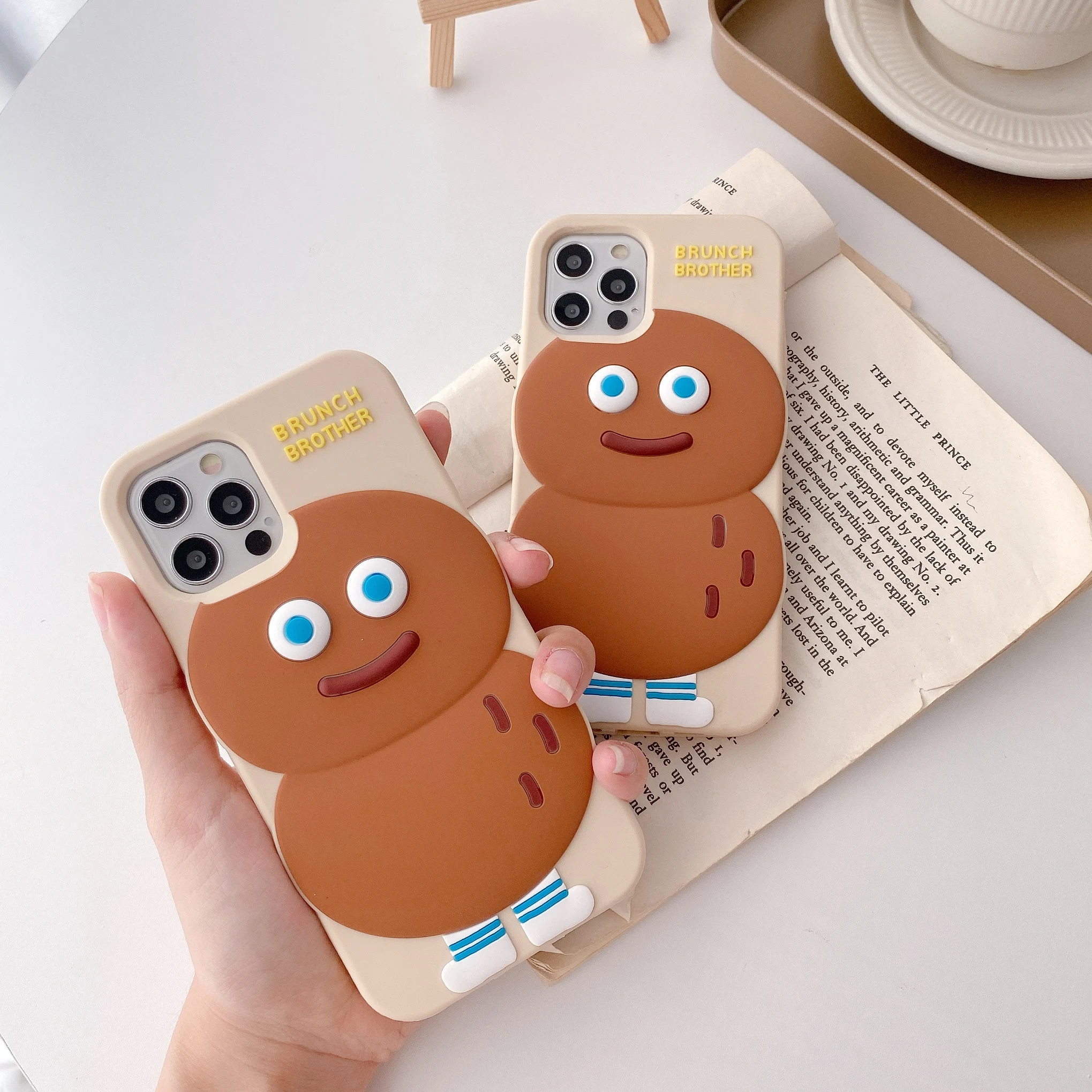 

Peanut Man 3D Cartoon silicone Cover For iphone 13 12 mini 11 pro Phone case cacahuète For X XR XS MAX 6 6s 7 8 Plus Soft shell