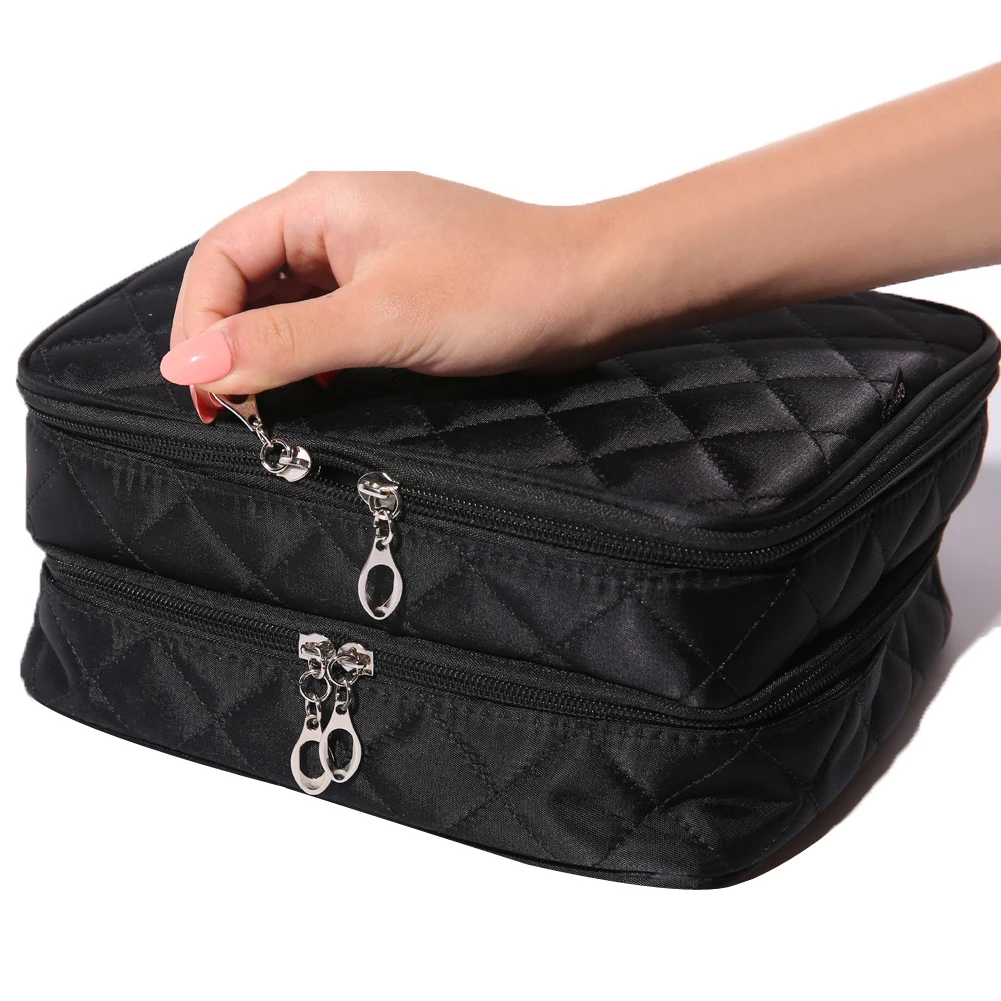 Дорожная двухслойная сумка Органайзер на молнии водонепроницаемый нейлоновый