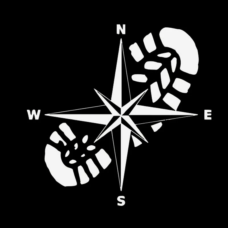 

Car Sticker Motorcycle Sticker NSWE Marine Decoration Compass Footprint PVC Waterproof Sunscreen Decal 15cm*15cm