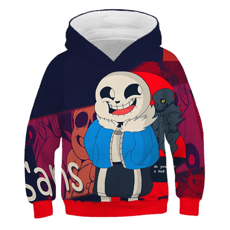Детский свитер с капюшоном с 3D принтом в виде героя мультфильма «Undertale» Летняя Детская уличная модная Толстовка для отдыха для мальчиков и девочек - Цвет: TNT-821