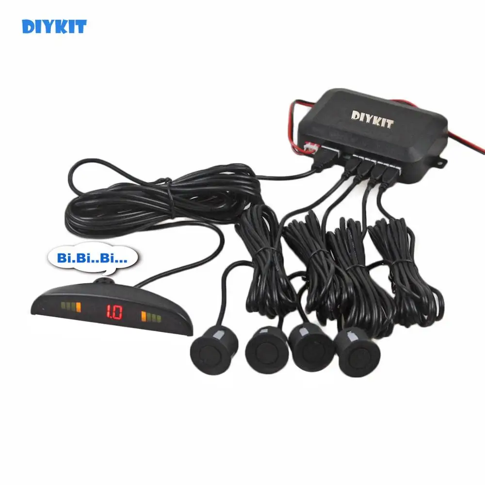 Автомобильный радар датчик DIYKIT черный парковки с дисплеем светодиодный дисплей