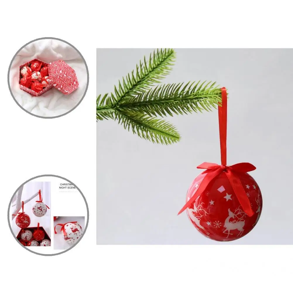 

Creative DIY Anti-deformed Delicate Craft Festival Balls Pendants Christmas Tree Balls Christmas Balls Pendants 1 Box
