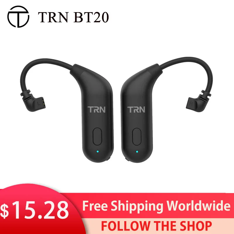 TRN BT20 беспроводные Bluetooth-совместимые наушники 5 0 HIFI 2PIN/MMCX коннектор ушной крючок