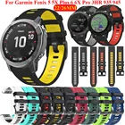 Ремешок силиконовый для смарт-часов Garmin Fenix 6 6X Pro 5 5X Plus 3 3HR Forerunner 935 945 D2 Bravo, 22 26 мм
