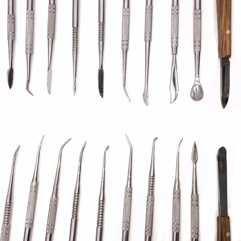 

10 Pcs/Set Stainless steel Lab Equipment Wax Carving Tools Dentist Instruments Kit Dentist Care Cleaning Tools