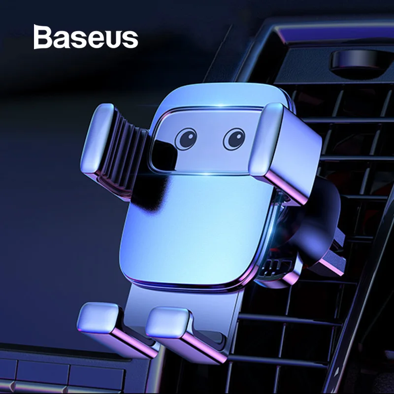 Baseus Автомобильный держатель для телефона iPhone XS Gravity, стойка опора для мобильного телефона, автомобильный держатель для крепления на вентиляционное отверстие для samsung Xiaomi