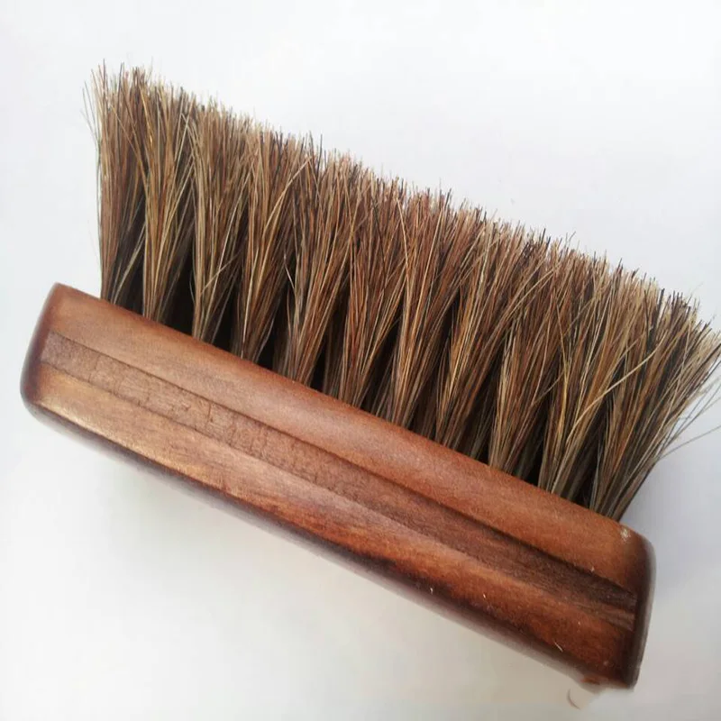 Щетка для обуви из твердой древесины конского волоса с мягкой щетиной|Щетки