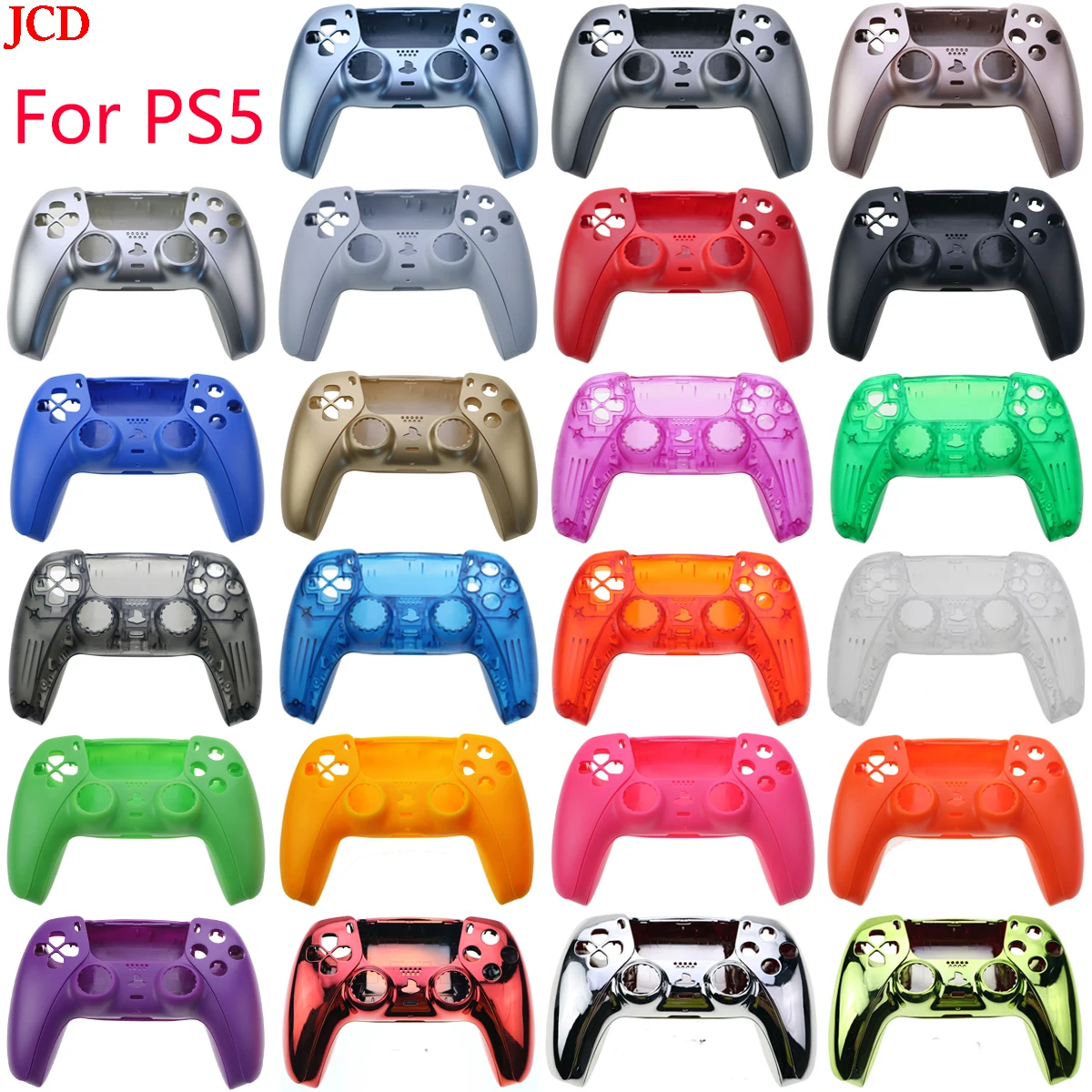 

JCD 1pcs Front + Back Controller Housing Shell Replacement Part For PS5 Gamepad Handle Cover Case Replacement shell Accessories