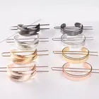 Заколка для волос для девочек, с Круглым Верхом, из сплава