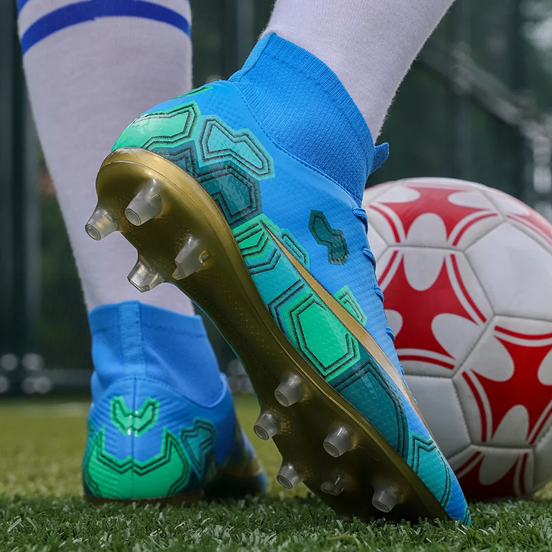 

Men's FG/TF Football Shoes Non-slip Football Shoes Youth Training Sports Shoes High Ankle Splint Grass Training Sports Shoes