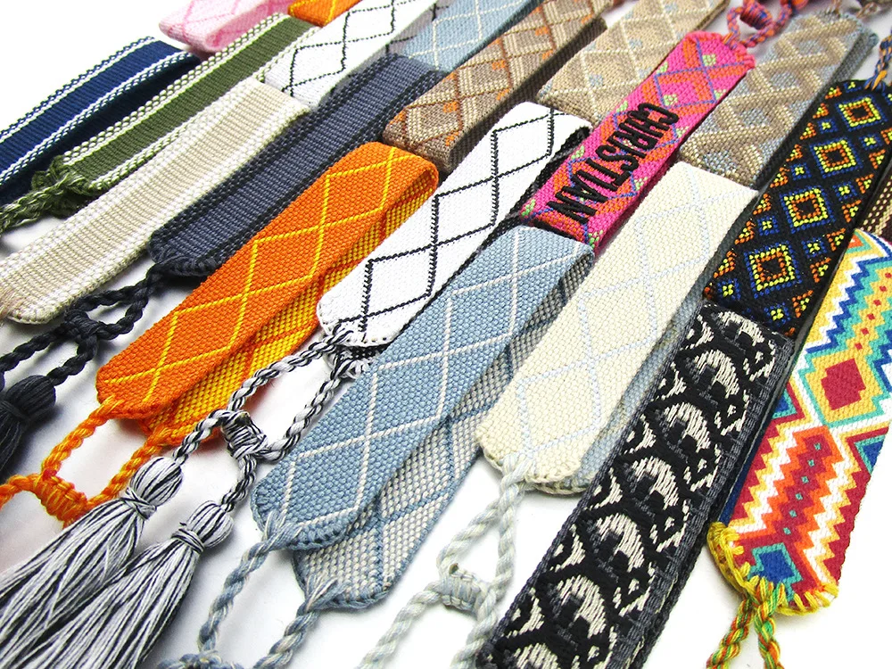 

Adjustable friendship Bracelet For Women Vintage Woven Tassel Bracelet Embroidery Braided Bracelets Wholesale Jewelry Gifts