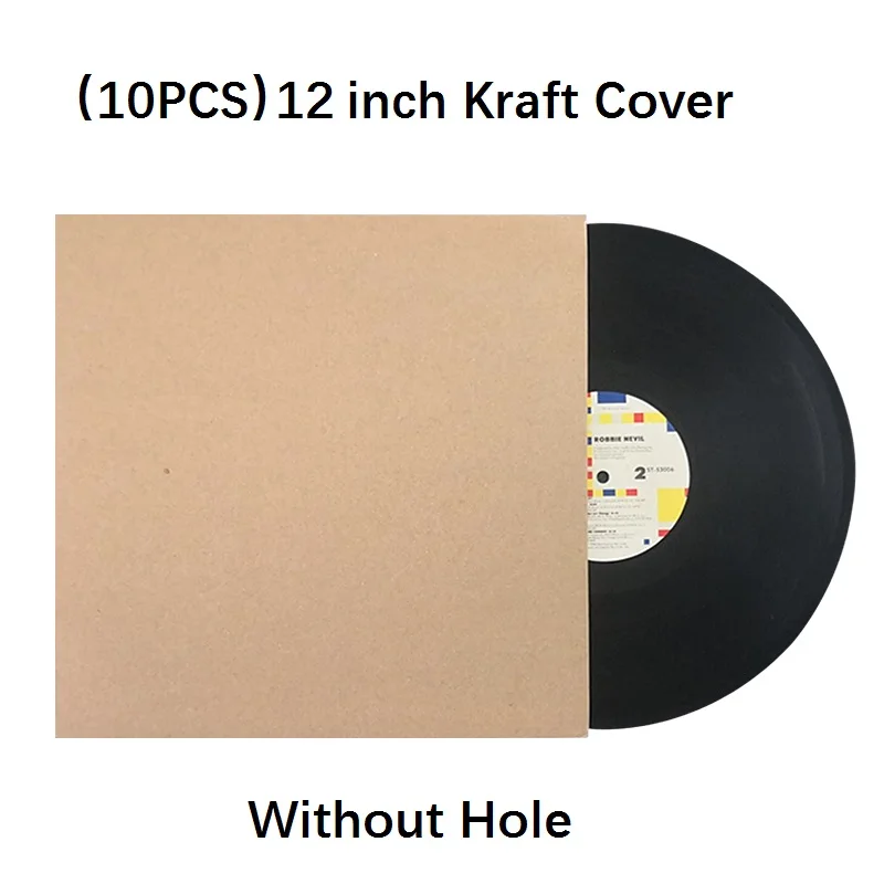 10 шт. жесткий картон внешняя крышка рукава куртки для 12 дюймов LP 10 дюймов 7 дюймовые часы с записью времени - Color: 12in Kraft Cover