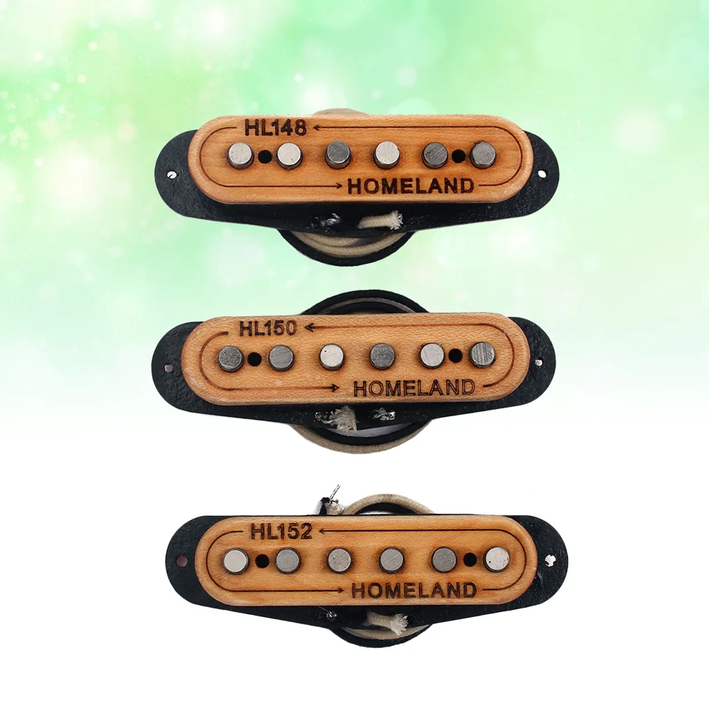 

3pcs Maple Wood Hand Wound Alnico Single Coil Pickups Standard SSS Neck Middle Bridge Pickup Set for ST Strat Stratocaster