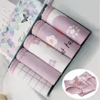 5 шт.компл. хлопковое женское нижнее белье, трусики с японскими фруктами для девочек, женское милое студенческое нижнее белье со средней талией