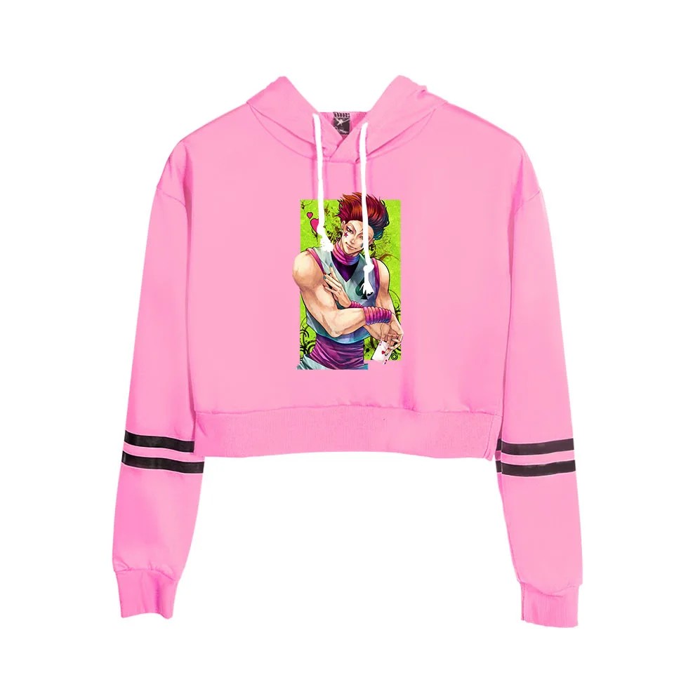 

Anime HXH Hunter X Hunter HIsoka Sexy Navel Women Crop Top Hoodie Harajuku Long Sleeve Pullovers Cropped Sweatshirt Short Tops