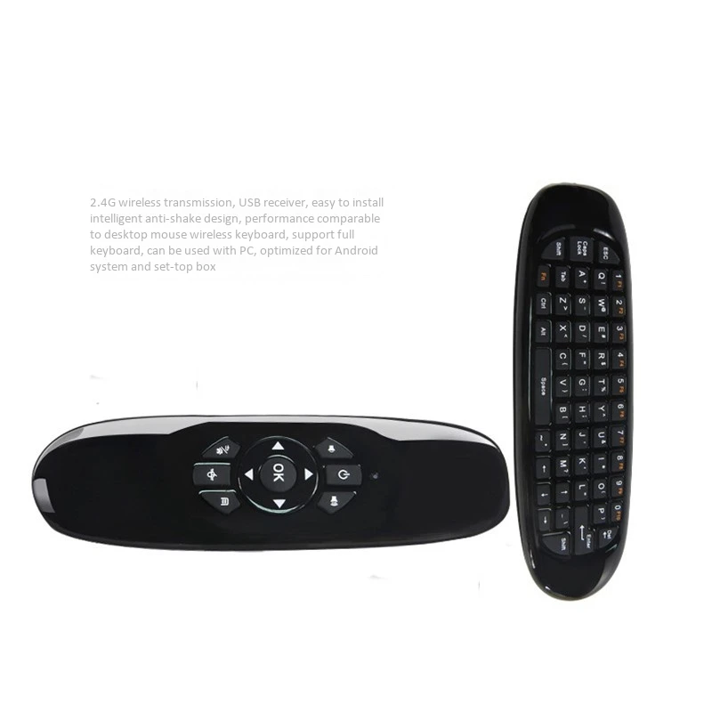C120 Wireless Voice Air Mouse 2.4G RF Gyroscope Keyboard Remote Control For X96 Mini KM9 A95X H96 MAX F3 Android TV Box | Электроника