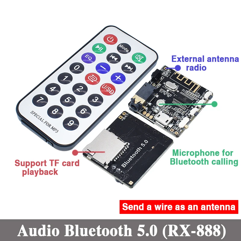 Плата аудио-ресивера WAVGAT плата Bluetooth 5 0 mp3 декодер не допускающий потерь