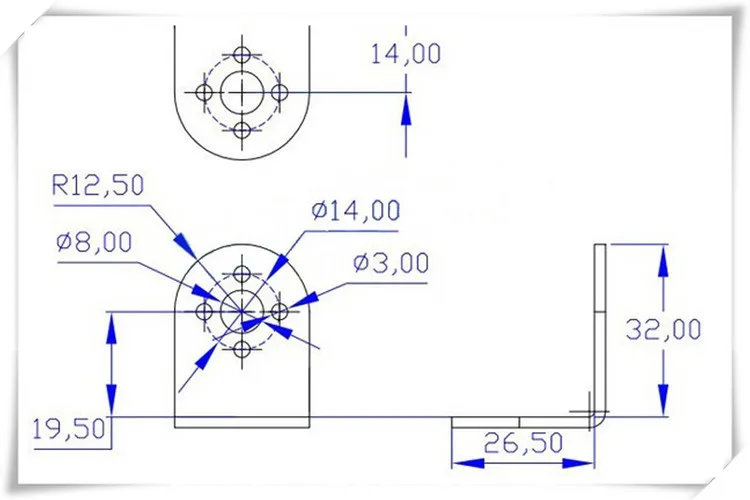 

1PC 32mm L-shaped Angle Iron Bracket Corner Brackets Corner code Perforated shaft bracket