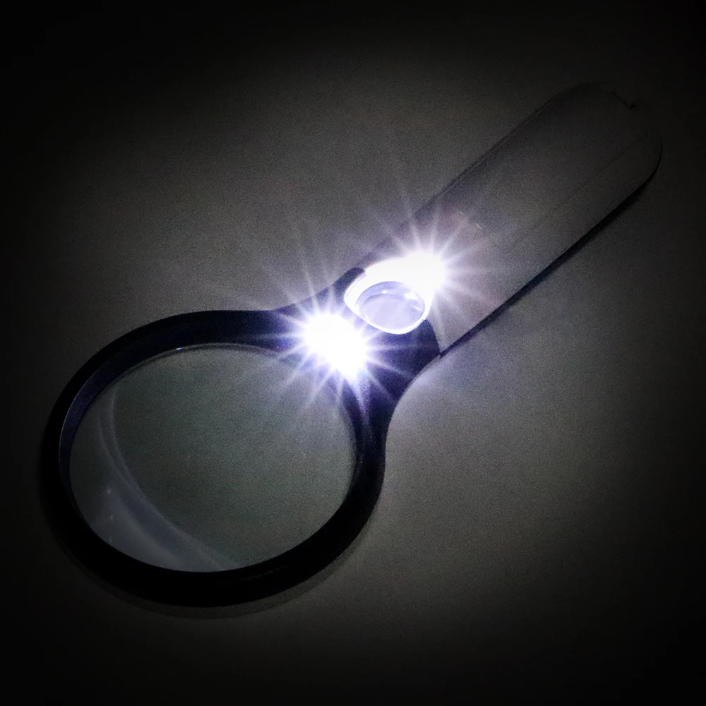 

NICEYARD 3X 45X Aid Reading for Seniors with 2 LED Watch Repair Tool Handheld Illuminated Magnifier Jeweler Magnifying Glass