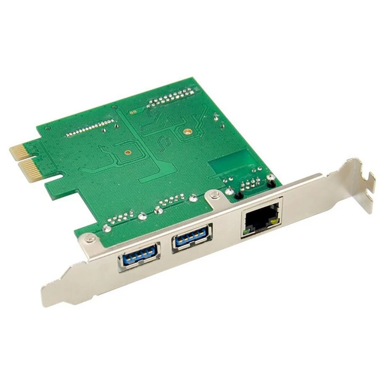 PCI-E SuperSpeed USB 3 0 + гигабитная RJ45 сетевая карта управления двойным чипом | Компьютеры