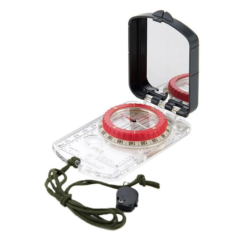 

Портативный складной компас, подставка для крепления, линейка с светильник кой, светящийся уличный инструмент для выживания, Походное и кем...