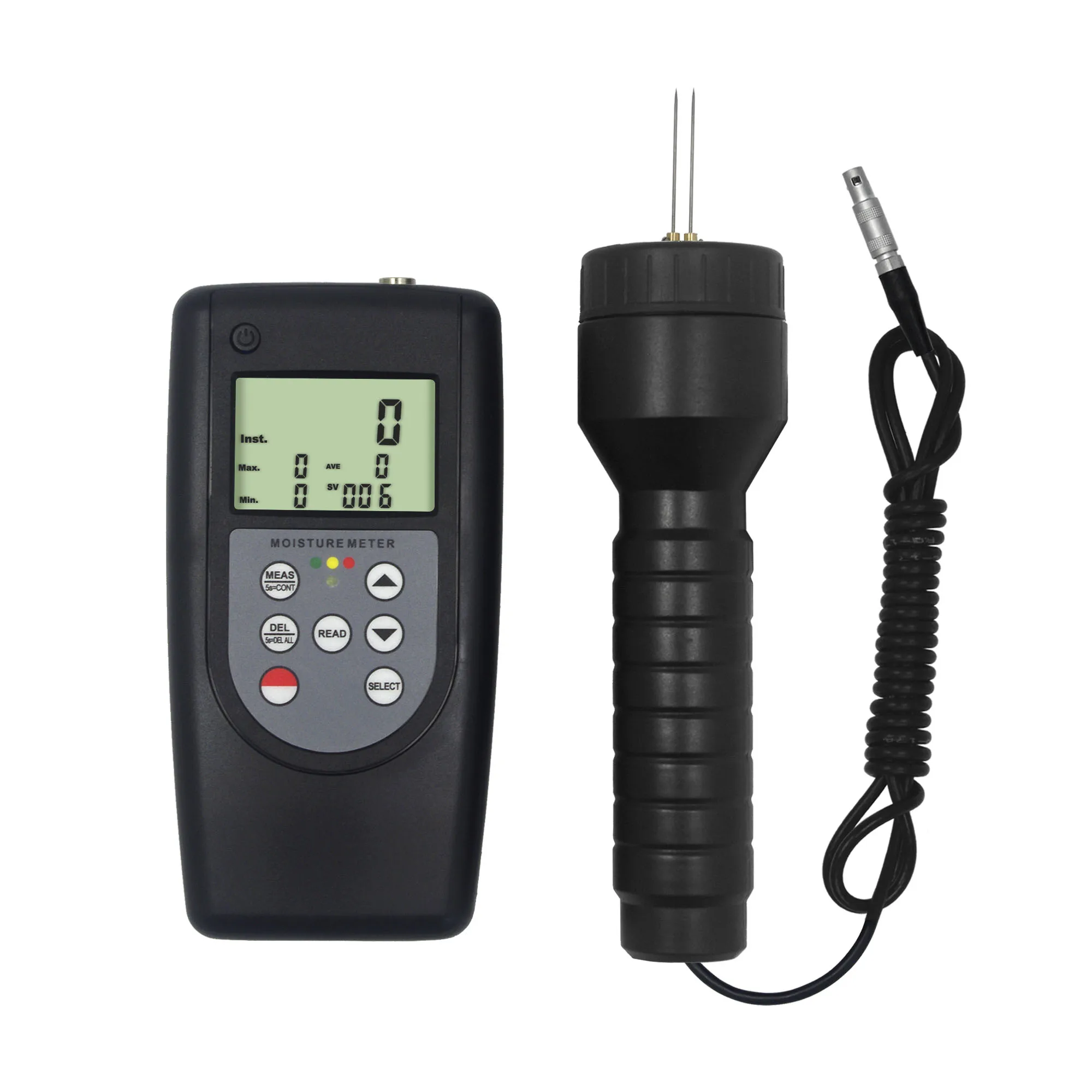 

Multi Functional Cigarette Moisture Meter MC-7828CIG Pin Type 0~80% Range moisture Tester