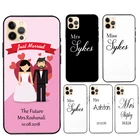 Персонализированный Свадебный чехол Mrs Miss BRIDE для iPhone 12 Pro Max 13 mini чехол для iPhone 11 Pro Max XS X SE2020 7 8 Plus XR чехол
