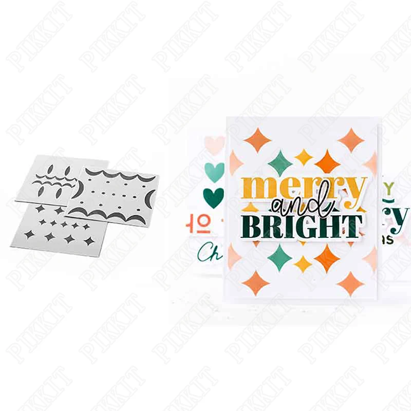

Shining Stars Stencil Scrapbook Diary Decoration Embossing Template DIY Greeting Card Handmade 2021
