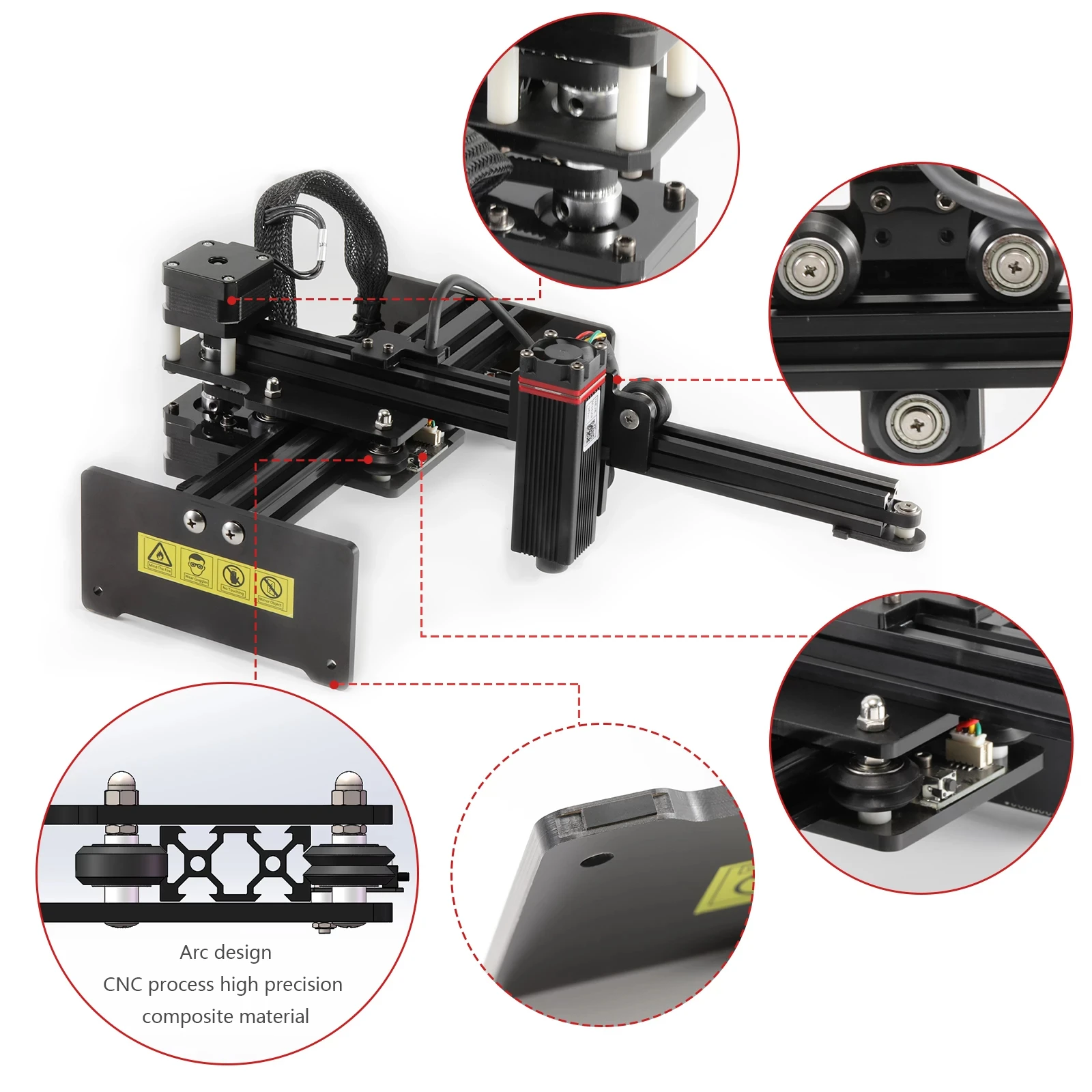 NEJE 3 N30610 15W CNC Laser Engraver Wood Cutting Machine Wireless APP Control Router MDF/Leather Engraving Lightburn - купить по